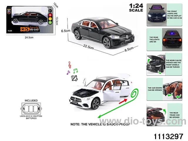 1:24 Alloy car with light and sound