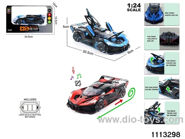 1:24 Alloy car with light and sound