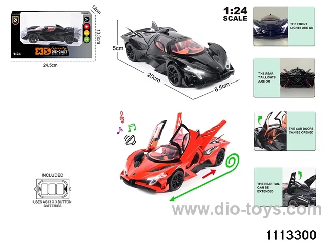 1:24 Alloy car with light and sound