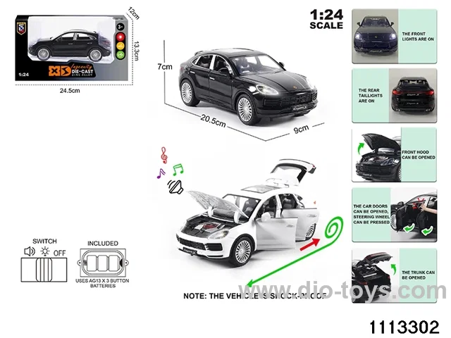 1:24 Alloy car with light and sound
