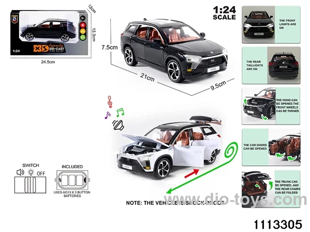 1:24 Alloy car with light and sound