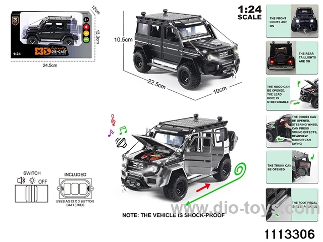 1:24 Alloy car with light and sound
