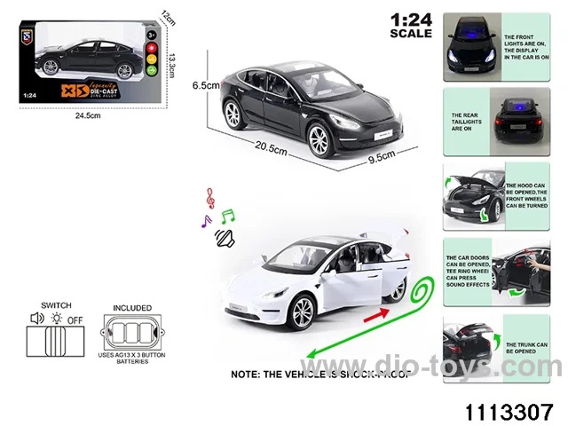 1:24 Alloy car with light and sound