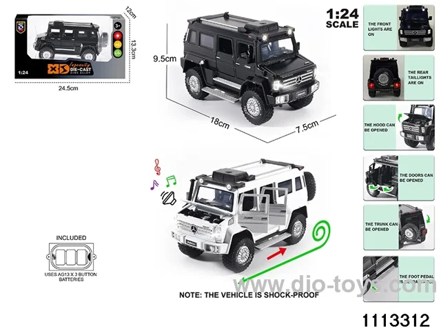1:24 Alloy car with light and sound