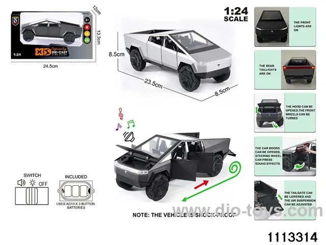 1:24 Alloy car with light and sound