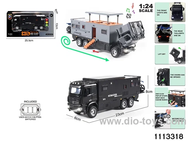 1:24 Alloy car with light and sound