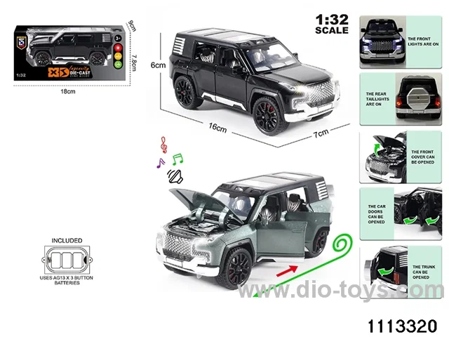 1:32 Alloy car with light and sound