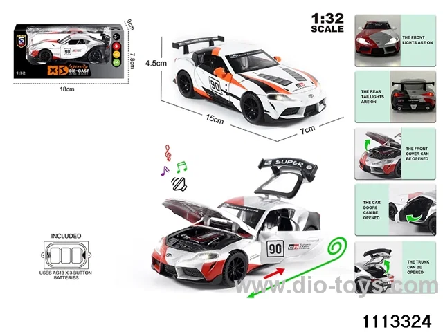 1:32 Alloy car with light and sound
