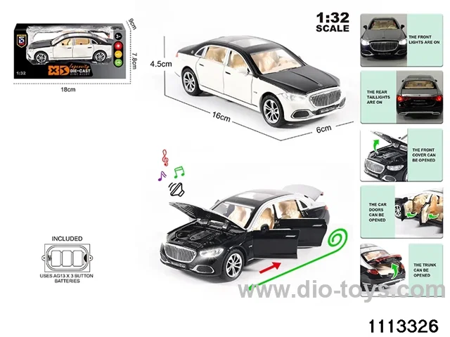 1:32 Alloy car with light and sound