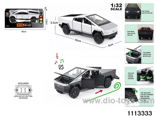 1:32 Alloy car with light and sound
