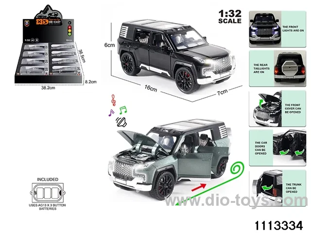 1:32 Alloy car with light and sound