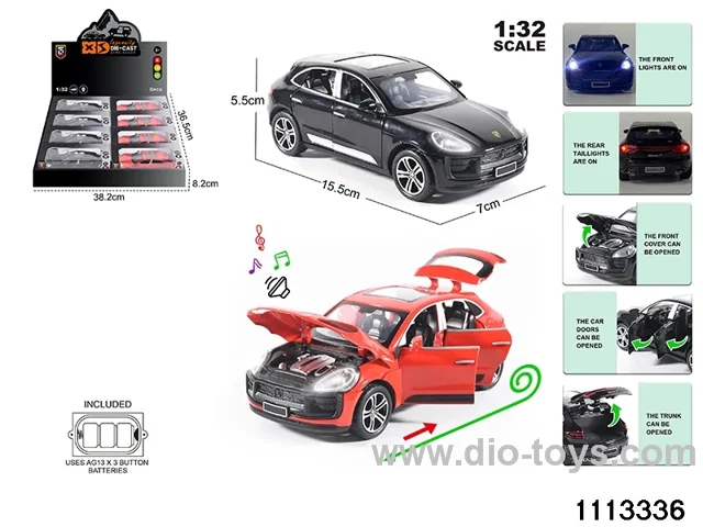 1:32 Alloy car with light and sound
