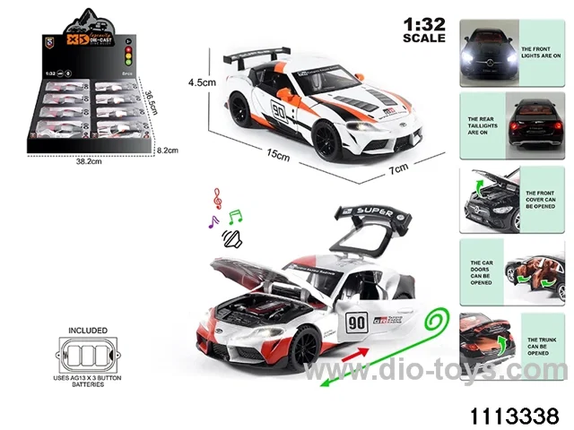 1:32 Alloy car with light and sound