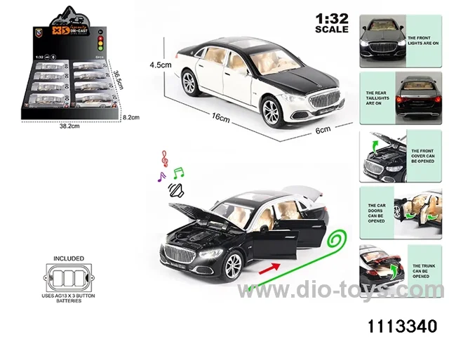 1:32 Alloy car with light and sound