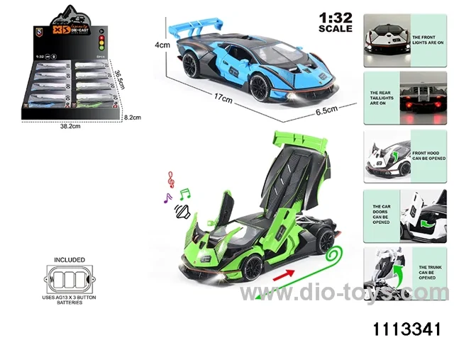 1:32 Alloy car with light and sound