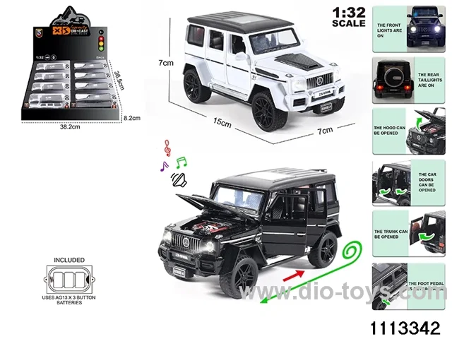 1:32 Alloy car with light and sound