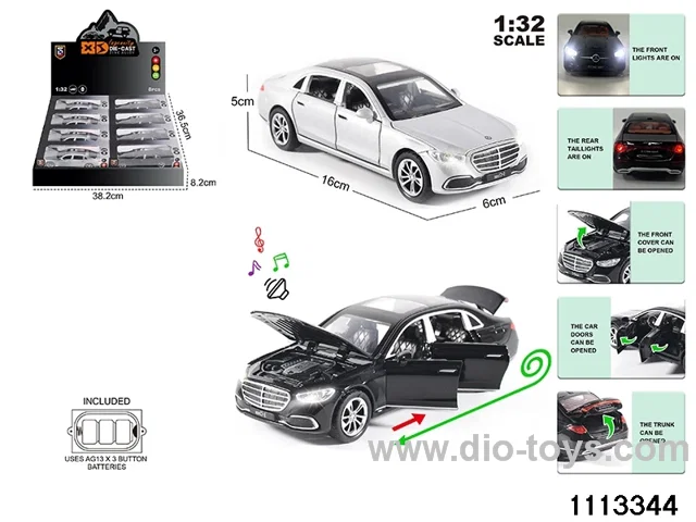 1:32 Alloy car with light and sound