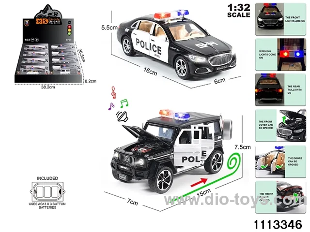 1:32 Alloy car with light and sound