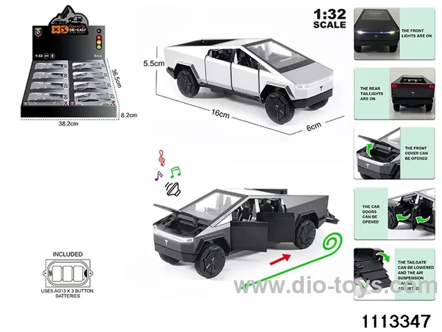 1:32 Alloy car with light and sound