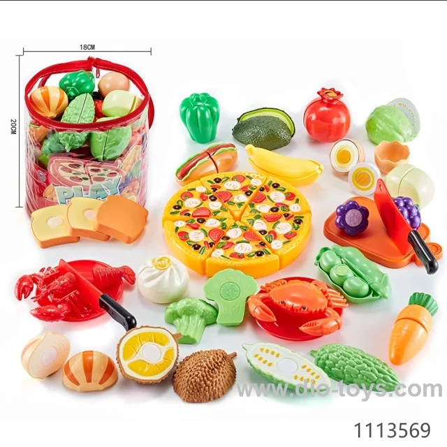 Cutting Pretend Play Food Sets in Hand Bag