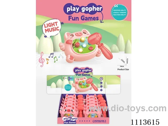 Puzzle Whack-a-Mole with Light Music/Pig (10PCS)