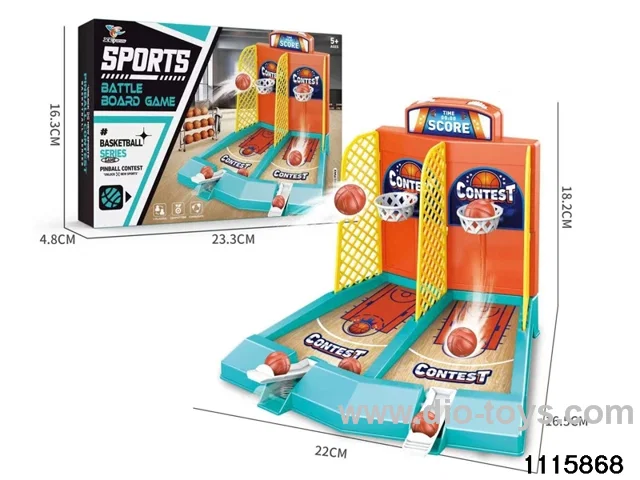 Double Basketball game toys with 6pcs ball