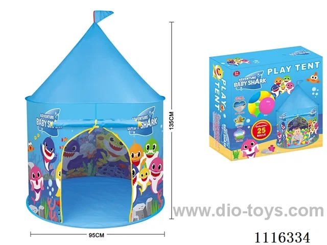 Baby Shark tent with 25 5.5CM ocean balls
