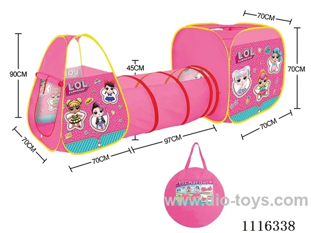 3-in-1 LOL Surprise Doll Tent Fit Tunnel Cone Play House