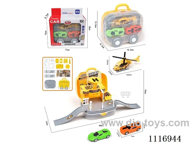 Storage parking lot (1AB aircraft +2 sliding simulation AB sports car)（random mixed）
