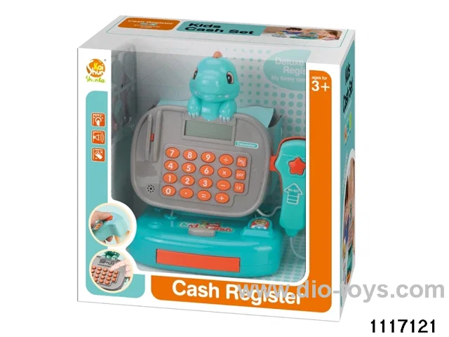 dinosaur cash register with sound，light，calculation function