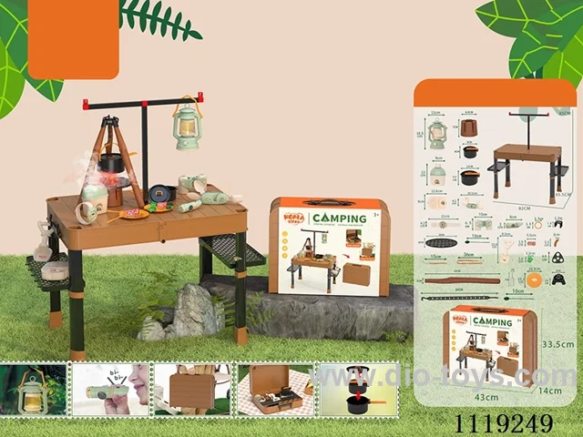 Camping storage table set