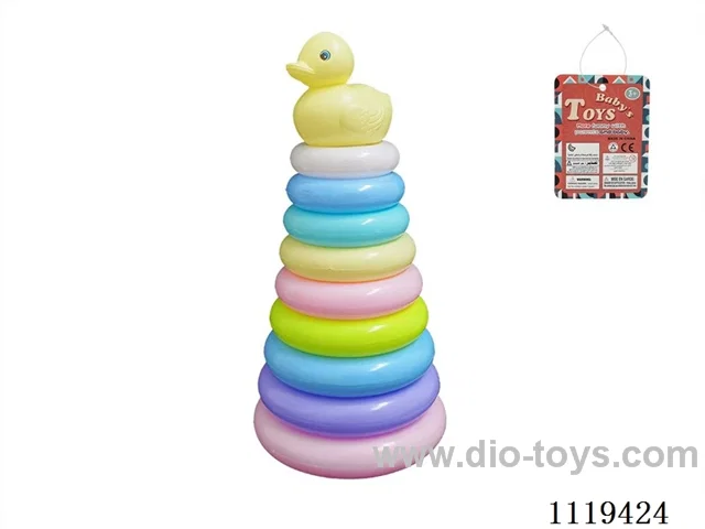9 layer rainbow ring (Little Yellow Duck) Macaron color
