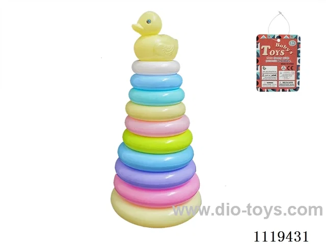 10 layer rainbow ring (Little Yellow Duck) Macaron color