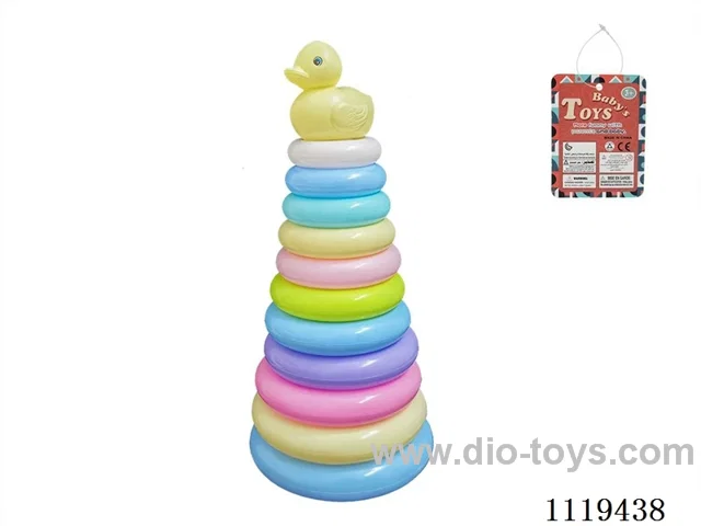 11 layer rainbow ring (Little Yellow Duck) Macaron color