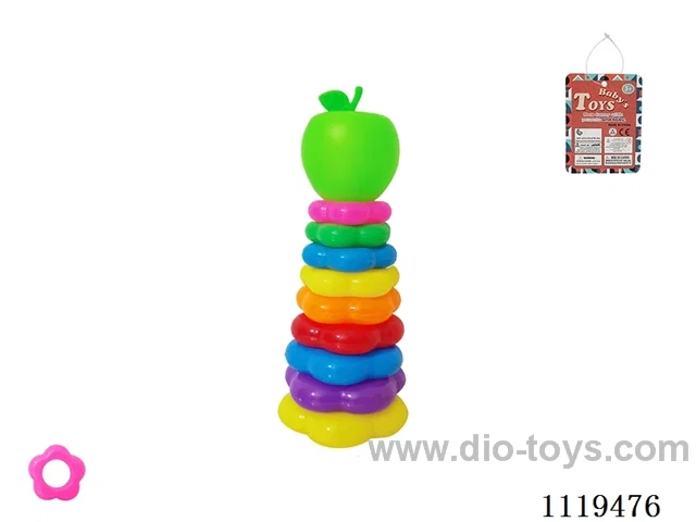 9 layer Plum Blossom Rainbow Ring (Apple)