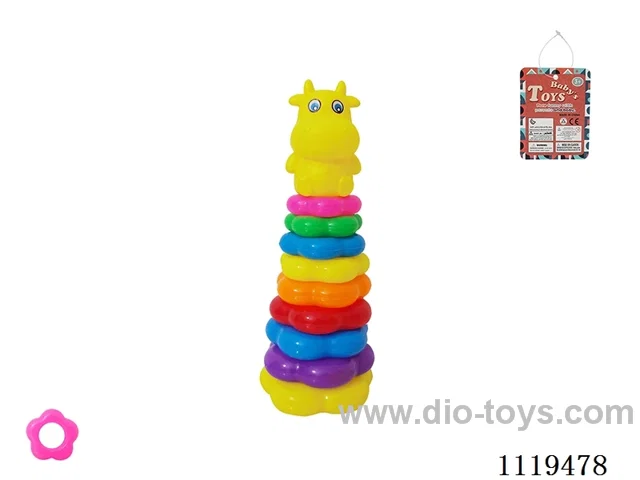 9 layer plum Blossom Rainbow Ring (calf)