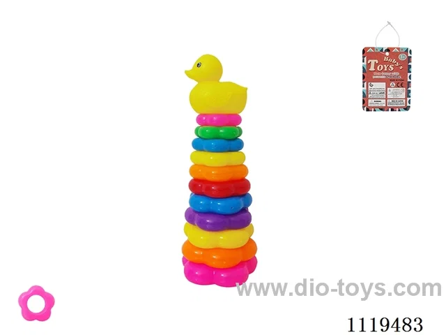 11 layers Plum Blossom Rainbow Ring (Small Yellow Duck)