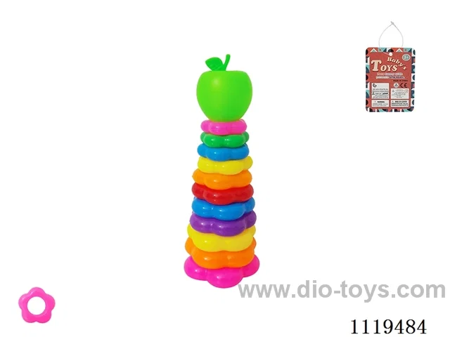 11 layer Plum Blossom Rainbow Ring (Apple)