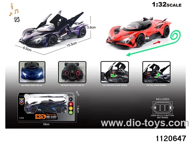 1:32 Alloy RC Car With light and sound