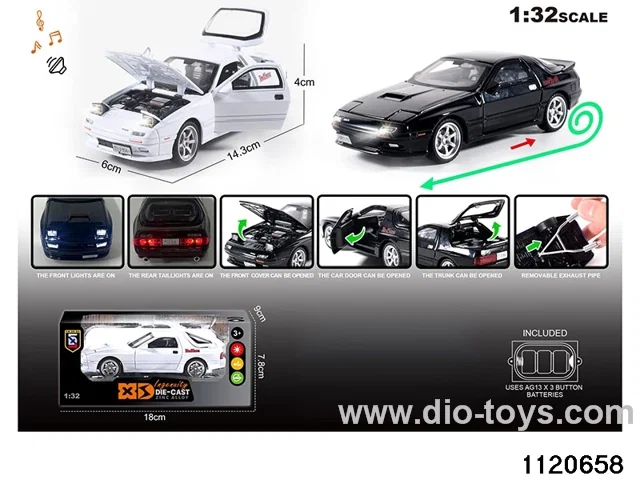 1:32 Alloy RC Car With light and sound