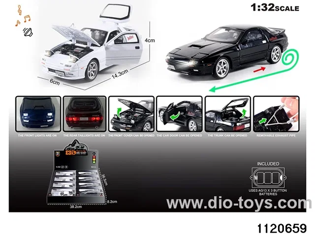 1:32 Alloy RC Car With light and sound