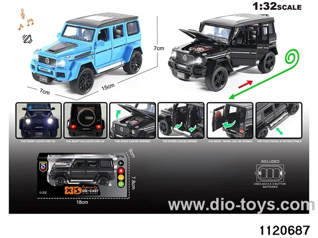 1:32 Alloy RC Car With light and sound