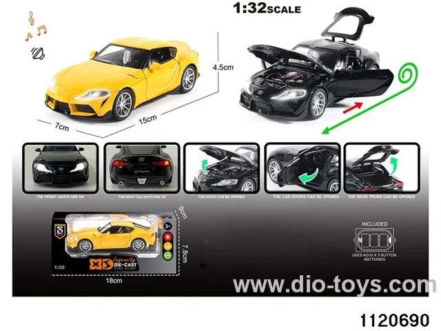 1:32 Alloy RC Car With light and sound