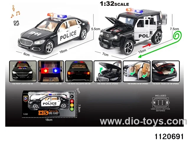 1:32 Alloy RC Car With light and sound
