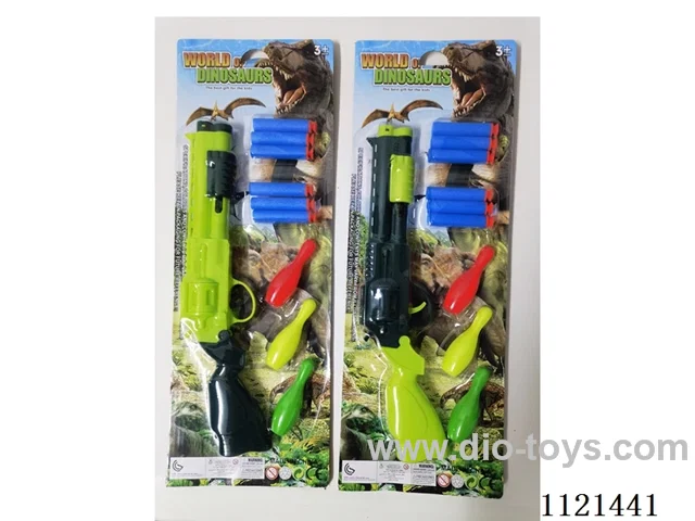 Dinosaur soft ball ping-pong gun