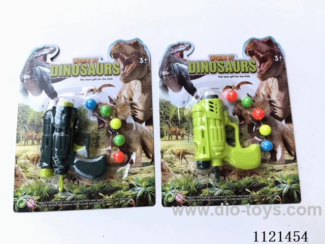 Dinosaur soft ball ping-pong gun