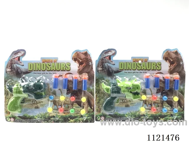 Dinosaur soft ball ping-pong gun