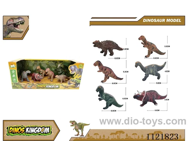 4 inch dinosaur 6PCS (solid) 6PCS