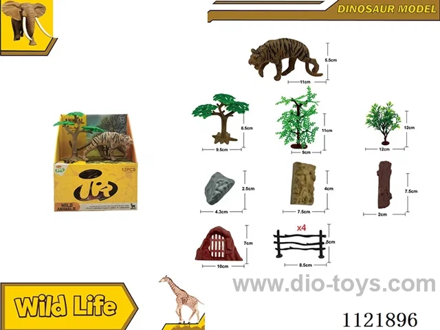 12PCS 5-inch wild animals, 2 models