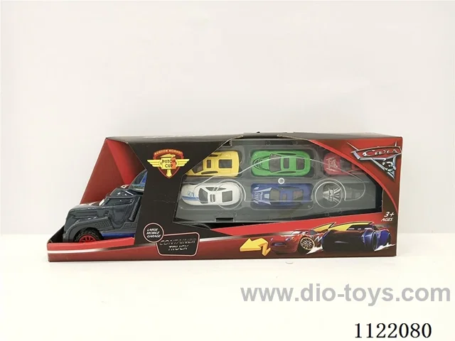 Cars 3 Gift Towing trailer (towing 6 1:64 alloy cars plus 2 scene skateboards)